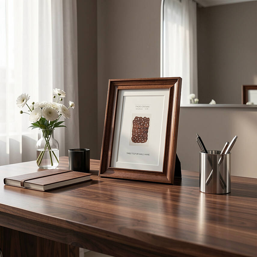 10x15 cm Ahşap Fotoğraf Çerçevesi (WF107-BR46) - 1