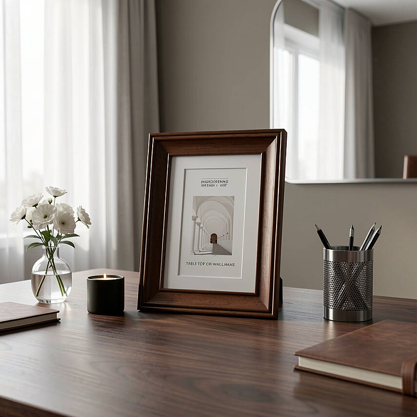 10x15 cm Ahşap Fotoğraf Çerçevesi (WF109-BR46) - 2