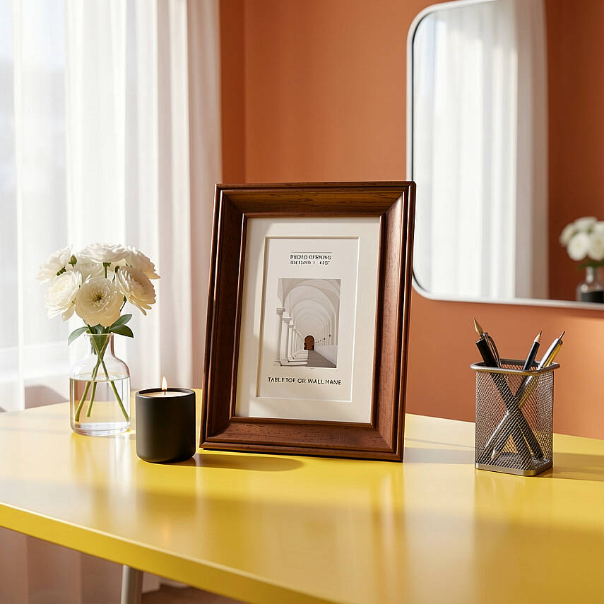 10x15 cm Ahşap Fotoğraf Çerçevesi (WF109-BR46) - 1