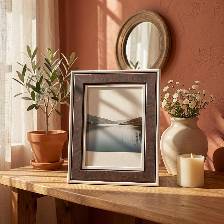 10x15 cm Fotoğraf Çerçevesi Koyu Kahverengi / Koyu Ceviz (Çikolata Kahve) (YL-184C) - 1