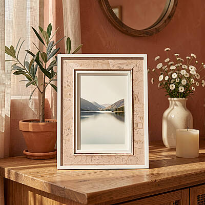 10x15 cm Fotoğraf Çerçevesi Krem / Açık Meşe (Bej)(YL-184C) - 