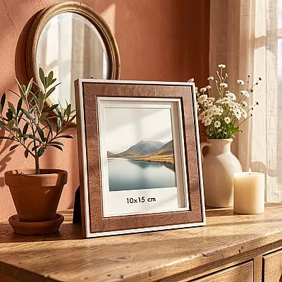 10x15 cm Fotoğraf Çerçevesi Taba / Açık Kahverengi (YL-184C) - 