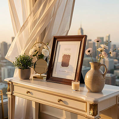 15x20 cm Ahşap Fotoğraf Çerçevesi (WF107-BR68) - 