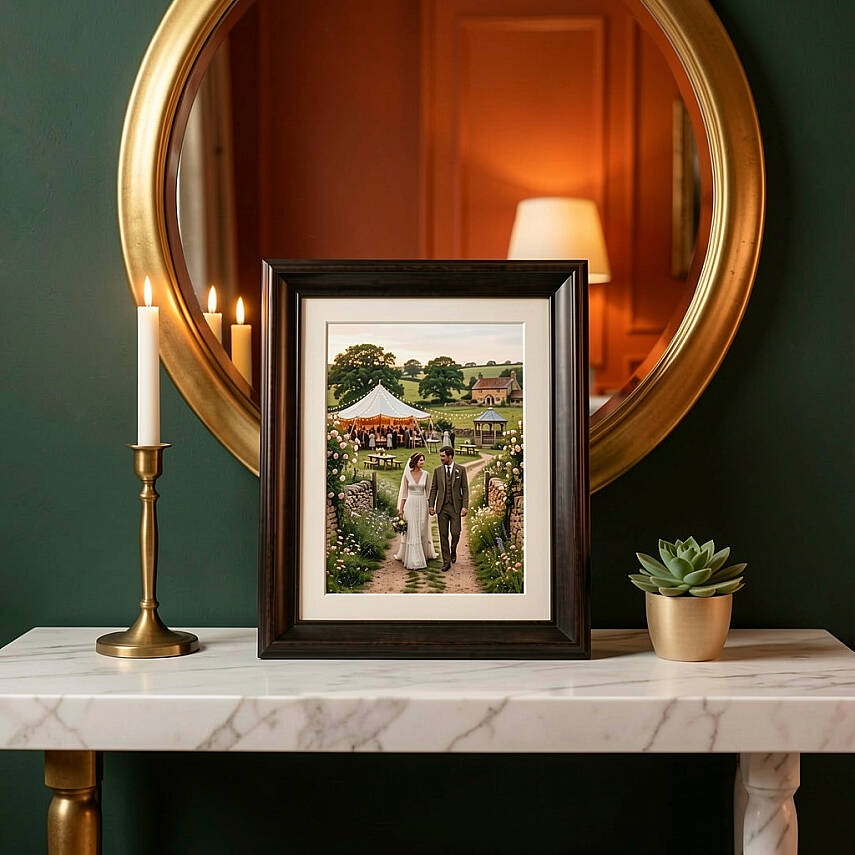 15x20 cm Ahşap Fotoğraf Çerçevesi (WF113-BR68) - 1
