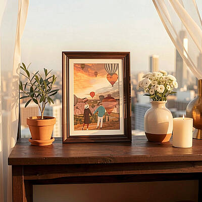 15x20 cm Ahşap Fotoğraf Çerçevesi (WF114-BR68) - 