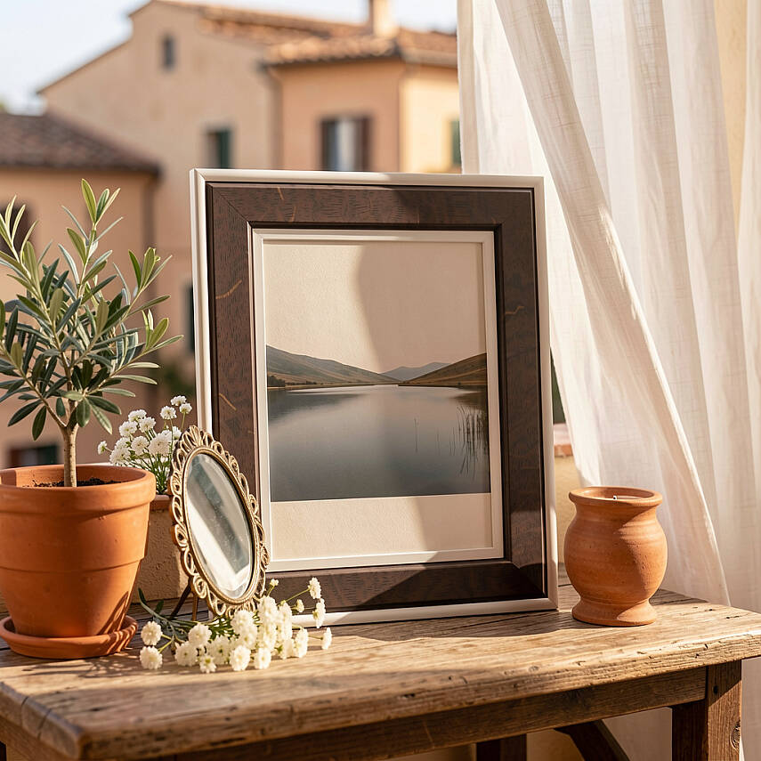 15x20 cm Fotoğraf Çerçevesi Koyu Kahverengi / Koyu Ceviz (Çikolata Kahve) (YL-184C) - 1