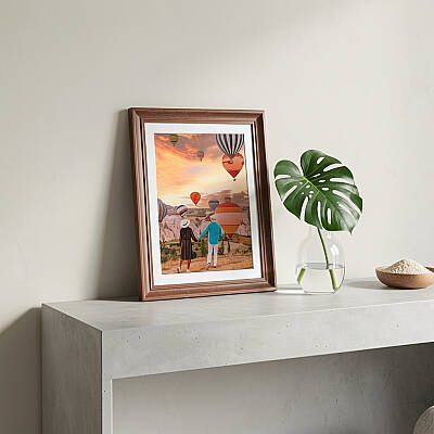 20x25 cm Ahşap Fotoğraf Çerçevesi (WF114-BR80) - 