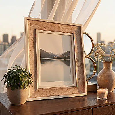 20x25 cm Fotoğraf Çerçevesi Krem / Açık Meşe (Bej)(YL-184C) - 