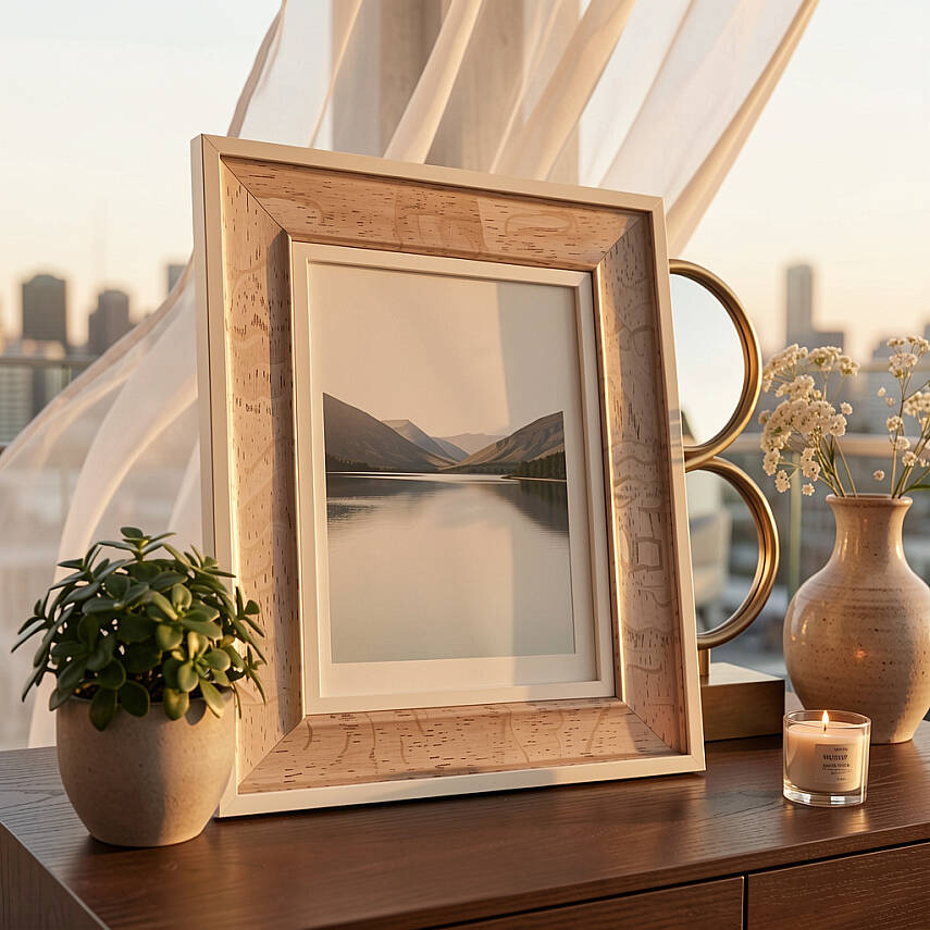 20x25 cm Fotoğraf Çerçevesi Krem / Açık Meşe (Bej)(YL-184C) - 1