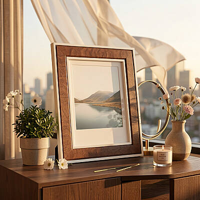 20X25 cm Fotoğraf Çerçevesi Taba / Açık Kahverengi (YL-184C) - 