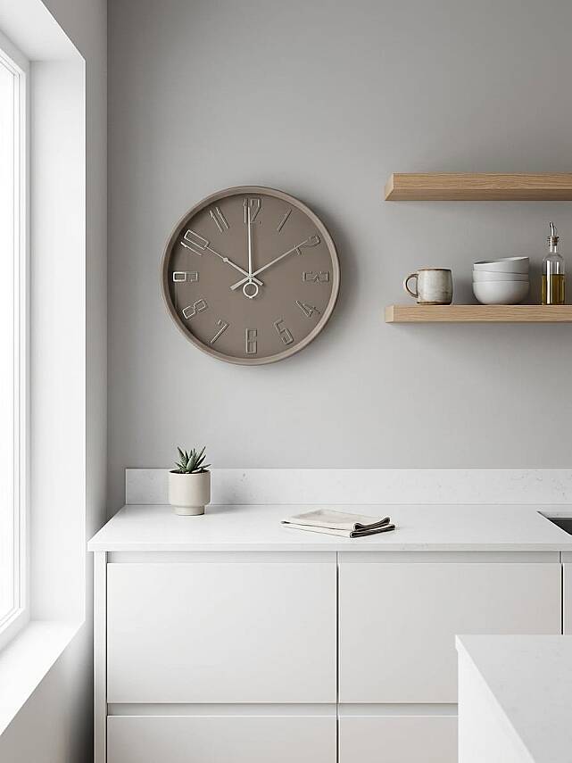 40 cm Duvar Saati Kahverengi Minimalist (KOD-3603-KAHVERENGİ) - 2
